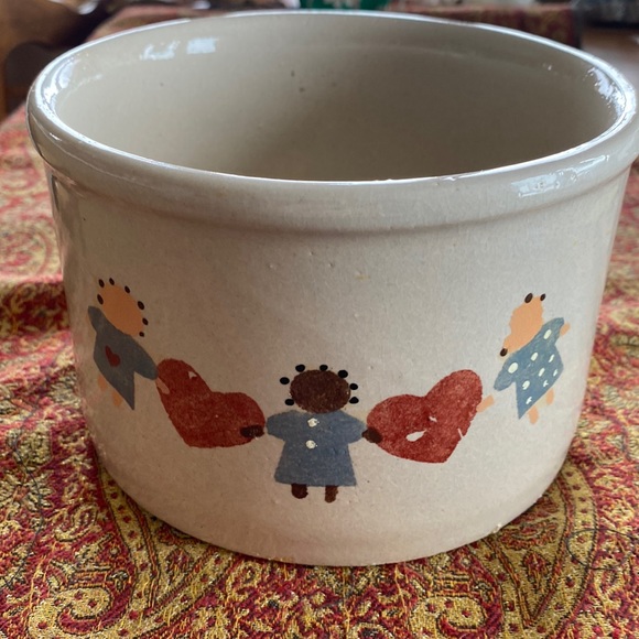 Vintage Robinson Ransbottom Roseville, Ohio folk art stoneware crock - Picture 2 of 7